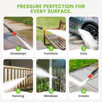 Pressure Cleaner 5000 PSI 4.0 GPM Adjustable Pressure, Power Cleaners Powered with 33ft Pressure Hose, 4 Nozzles and 500ml Foam Cannon, Cleaner Machine for Home, Car, Blue