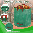1PC Yard Waste Bag-42 Gallon Trash Bags,Reusable Lawn Leaf Bags,Standable Garden Waste Bags With 4 Handles,Collapsible Gardening Containers for Lawn and Leaf Trash,Weed Bag