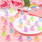 120Pcs Luminous Mini Resin Unicorn Figurines Glow in The Dark Tiny Unicorn to Hide Bulk Plastic Animals for Micro Landscape Fairy Garden Aquarium Dollhouse Birthday Party DIY Crafts Decor