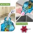 BOLITE Hummingbird Feeder, Hand Blown Glass Hummingbird Feeders for Outdoors Hanging, with Ant Moat and 5 Feeding Ports, 22 Ounces, Blue, Birthday Gifts for Women Men, Gifts for Mom Dad