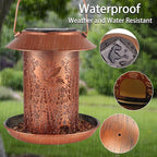 2 Pack Bird Feeders for Outdoors Hummingbird Garden Decor Gifts for Women Mom Grandma Solar Lanterns Outdoor Waterproof Metal Solar Decoration OutsideLED Lanterns for Yard, Patio, Lawn, Pathway