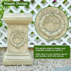 19.57" Tall Garden Pedestal Stand for Statues, Heavy Duty Magnesium Oxide Plant Stand, Weatherproof Outdoor Pedestal for Sculptures, Flower Pots, Decor – Sturdiness Plinth Base Statue Riser