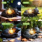Sleeping Cat Candle Holder Statue Realistic Resin Cat Figurine with Candle Tray Outdoor Garden Decor for Patio Yard or Indoor Use for Cat Lovers Women and Memorials Black