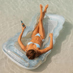 FUNBOY Clear Inflatable Mesh Pool Lounger Mesh Water Hammock with Built-in Pillow 70" Pool Hammock Float for Adults Swimming Pool Accessories & Tanning Pool Lounger Float for Pool Party & Summer