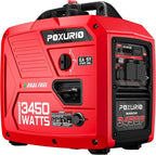 3450-Watt Dual Fuel Inverter Generator for Home Use, 1.6Gallon Large Fuel Tank Up to 8.3 Hours Use, 120V Gas Powered Generator Super Quiet, Red