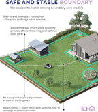 ANTHBOT Robot Lawn Mower with Max 180m Stable Boundary Wire - Recommended 550㎡, Max 900㎡, 300% Higher Efficiency of Grid-Shaped Mowing Path, Automatic Robotic Lawn Mower with Auto Mapping & Recharge