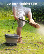 Fanttik NB8 Fold Cordless Electric Pressure Washer w/3.2Gal Tank, 5-in-1 Nozzle, Max 220PSI, 10FT Hose, 4000mAh Lithium Battery, Type-C Charging, Portable Sprayer Washer for Camping, Pet Cleaning