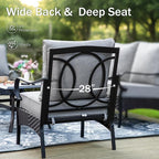 PHI VILLA Patio Chairs Set of 2, Outdoor Wicker Chairs with Thick Cushion, All Weather High Back Outdoor Furniture for Balcony Porch and Yard