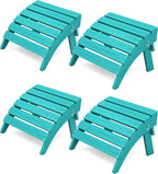 KINGYES Folding Adirondack Ottomans Set of 4 for Adirondack Chair, Aruba