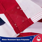 American Flag 3x5 ft Ultra Durable Series, Heavy Duty Spun Polyester, High Wind Fade Resistant US/USA Flags with Embroidered Stars & Sewn Stripes, Perfect for Outdoor Display