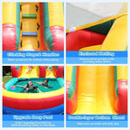 Inflatable Water Slide for Adults, 21FT 100% PVC Waterslide with Big Splash Pool, Widen Slide with Shallow Pool, 750W Air Blower, Ideal for Backyard, Park (Color Arc)