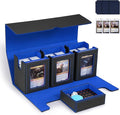 Marsguard Trading Card Deck Box with Commander Display，4 in 1 MTG Storage Holds 300+ Double-Sleeved Cards，3 Deck Boxes & Dice Tray Included，Fits MTG, TCG, PTCG & Sports Cards