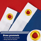 France French Flag 3x5 ft Outdoor, Double Sided 3 Ply Heavy Duty National Flag for FR, 100% Quality Polyester French Banner with Brass Grommets 4 Rows Stitches