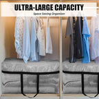 4 Pcs 66 Gallon Large Moving Bags with Zipper and Handles Foldable Storage Duffle Bags Heavy Duty Extra Large Totes for College Dorm Travel Clothes Blankets Bedding Moving (Clear)