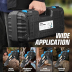 DNA MOTORING Mini Chainsaw, 6 Inch Electric Chainsaw Cordless Handheld Chainsaw with 2 20V 2000mAh Batteries, Small Chainsaw Electric Saw for Tree Trimming, Wood Cutting, Blue, TOOLS-00727-BL
