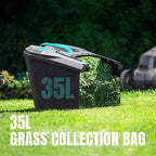 Electric Lawn Mower with Brushless Motor, 20V 13.2 inch Cordless Lawn Mower with 5-Position Cutting Height Adjustment, 2x4.0Ah Battery and Charger Included