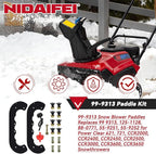 99-9313 Snow Blower Paddles Replaces 125-1128 88-0771 55-9250 55-9251 55-9252 73-046 780-180 for Toro 210R 621 720E 721E 721r CCR2000 CCR2400 CCR2400E CCR2450 CCR2500 CCR3650 Snowthrower