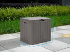 BTEXPERT Set of 5, Indoor Outdoor Storage Box, 30 Gallon Resin Deck Container for Package Delivery Patio Furniture Cushions Garden Tools Pool Sports Equipment UV Resistant Waterproof Lockable