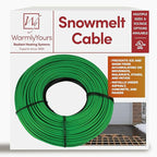 Electric Snow and Ice Melting Underground Cable 85.5 feet, Covers 28 sqft at up to 38 Watts/sqft, 120V – Radiant Heated Driveways, Walkways, Stairs – Installs Under Concrete, Asphalt, or Pavers