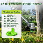 4 Pack String Trimmer Replacement Spool Cap for Greenworks, Weed Wacker String Parts Trimmer Line Cap Covers Compatible with Greenworks Cordless Weed Eater