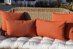RSH DECOR: Sunbrella Square Throw Pillows Set of 2 | 24" x 24" | Water and Fade-Resistant Performance Fabric | Outdoor Pillow Covers with Down-Alternative Inserts | Canvas Tuscan