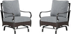Rocking Patio Sofa Chairs - 2 PCS Outdoor Rocking Armchairs, Patio Seating with High Back Deep Seat for Porch Deck Balcony