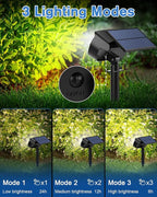 Fabrito Solar Spot Lights Outdoor 136 LEDs, Big Brighter Lighting Solar Lights Outdoor, 6 Pack IP65 Waterproof Landscape Spotlights Auto On/Off for Yard, Garden, Pathway, Plants,Tree (Cool White)
