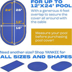 Yankee Pool Cover for Oval Pool | 12 x 24-ft | Oval Winter Pool Cover for Above Ground Pools | Extra Thick & Durable, UV-Resistant | Above-Ground Pool Protection