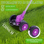 Weed Wacker Cordless Adjustable Weed Eaters 3 in 1 Electric String Trimmer Lawn with Two Battery with Charger Comes with Multiple Blades for Yard,Green,Garden(Purple)
