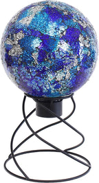 Echo Valley Blue/Aqua Gazing Globe, Hand Crafted Glass Globe, Outdoor Décor, 10 inch