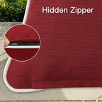 Decorative Outdoor Water Repellent Throw Pillows with Inserts, Set of 4, 20" x20" Pillows for Patio, Backyard, Bed, Couch, and Patio Furniture, Red