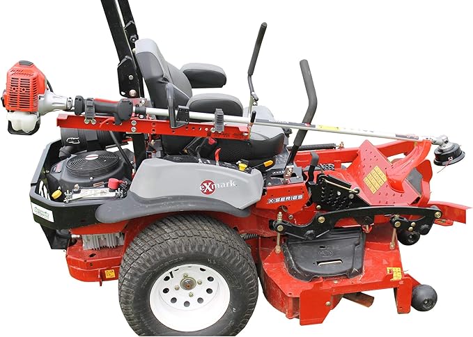 Jungle Jim’s ZTR-TR Zero Turn Mower Trimmer Holder – Adjustable Fit for 1"-2" Roll Bars – Quick Clamp Locking System