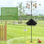 Widened 19" Metal Squirrel Baffle for Bird Feeder Poles - Outside Baffle Guard, Weatherproof Outdoor Squirrel Proof Protector with Matte Black Finish (1 Pack)