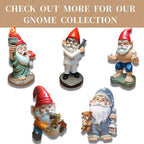 Panda Gnome Garden Statue - 9 Inch Funny Outdoor Gnomes with Wooden Sign - Weather Resistant Yard and Home Decor - Unique Gift for Women, Men, Present for Christmas & Garden Enthusiasts