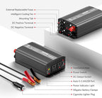 500W Pure Sine Wave Power Inverter, DC 12V to 110V AC Car Plug Inverter Adapter with 4.2A Dual USB Charging Ports and 2 AC Outlets Car Charger (Black)