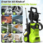 Pressure Washer, 5000PSI Power Washer with 4 Quick Connect Nozzles & Foam Cannon & 52 FT Hose Reel, Portable High Pressure Washer Cleaning Machine for Cars Fences Patios
