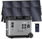 OUKITEL P5000 Pro 3600W Solar Generator with 2x400W Panel, 5120Wh Solar power station with 5 AC Outlets (6000W Peak), 1800W Fast Charging, Emergency Battery Backup for Home, Camping & RVs