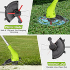 Aokia String Trimmer: Cordless Weed Wacker with 40V 2.0Ah Battery - Lightweight Electric Lawn Edger - 2 in 1 Trimmer & Edger Lawn Tool Grass Cutter with 2 Plastic Blades for Garden, Yard