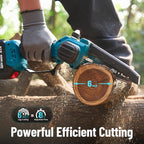SEESII 2-in-1 Electric Pole Saws: 2-in-1 Brushless Mini Chainsaw Cordless 6 Inch, 2 x 4000mAh Batteries Limb Saw for Tree Trimming, Chain Saw with Extension Pole for Branch Cutter,P6 Ace