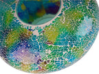 Mosaic Bird Feeder - Outdoor Fly Through Wild Hanging Bird Feeders with Mosaic Glass Design, 9 Inch, Blue