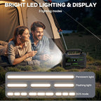 MARBERO Portable Power Station 155Wh Camping Solar Generator 100W with AC DC and USB Outputs LED Fast Charge for Outdoor Adventure Hiking RV Home Blackout Backup CPAP Emergency (Solar Panel Optional)