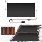 Snow Melting Mats Outdoor for Walkways, 30 x 60 in No-Slip Heated Outdoor Mats with 10 ft Power Cord, 3 in/h Speed Snow and Ice Melting Pads for Winter Backyards Snow Removal