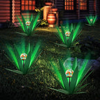 TOMBABY Solar Rustic Garden Style Metal Agave Plants Outdoor Patio, Home Decor Hand-Painted Metal Agave Garden Patio Statues, Suitable for Desert Areas Outdoor Lawn Decorations (2 Solar Green)