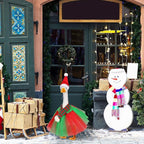 3 Pcs Christmas Porch Goose Outfit for 23'' Lawn Porch Goose Statue Clothes Santa Hat Tutu Costume for Xmas Yard Lawn