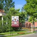 Independence Day Dog Garden Flag Vertical Double Sided Outdoor Yard Flags 12.5x18 Inch Burlap Banners Vertical Double Sided for Outdoor Decor Lawn