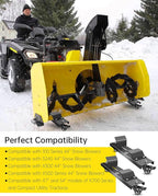 Snowblower Storage Dollies Fit for 44", 47", and 54" Snow Blower, Portable Snow Blower Rack with 360° Rotating Caster Wheels (2PCS)