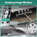16 Inch Pressure Washer Undercarriage Cleaner, Under Car Washer, Undercarriage Sprayer for Pressure Washer with 2 Pcs Extension Wand, Universal 1/4" Connector, 4000 PSI