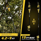 2-in-1 Cordless Pole Saw & Mini Chainsaw – 6-Inch Powerful Brushless Motor, Electric Tree Trimmer & Wood Cutter for Outdoor Pruning and Wood Cutting, Battery Included