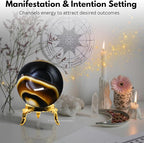 Amazing Gemstone Black Onyx Crystal Ball with Stand - 2" Inches Crystal Sphere Meditation Balls for Witchcraft and Decorative Balls