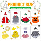8 Sets Seasonal Holiday Porch Goose Outfits Summer Outfits Fall Halloween Christmas Birthday All Seasons Garden Goose Clothes for 23" Cement Statue Lawn Patio Outdoor Decoration(Classic Style)